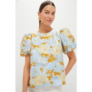 POMANDER PLACE Jessamine Jacquard Lyla Blouse Size S Tuckernuck